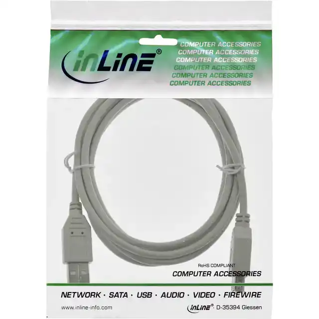 KABEL INLINE UBS 2.0 M-V 3 METER GRIJS