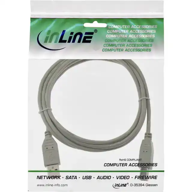 KABEL INLINE USB 2.0 A-B 1.8 METER