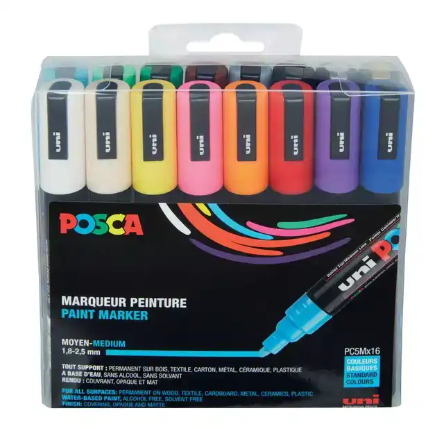 VERFSTIFT POSCA PC5M M 16ST ASSORTI