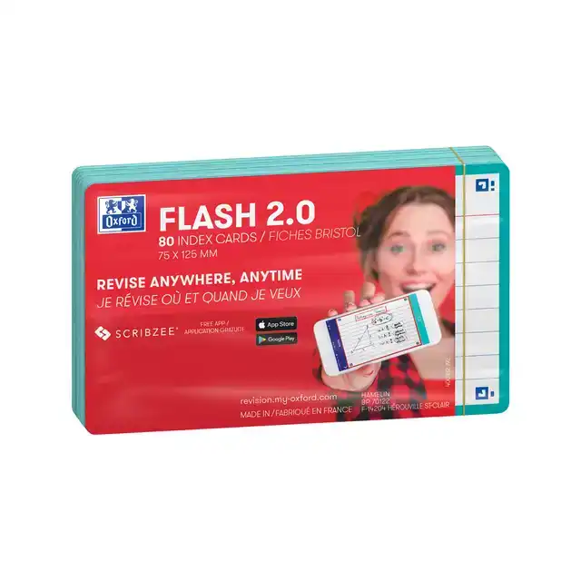 FLASHCARD OXF 2.0 75X125MM 80VEL 250GR