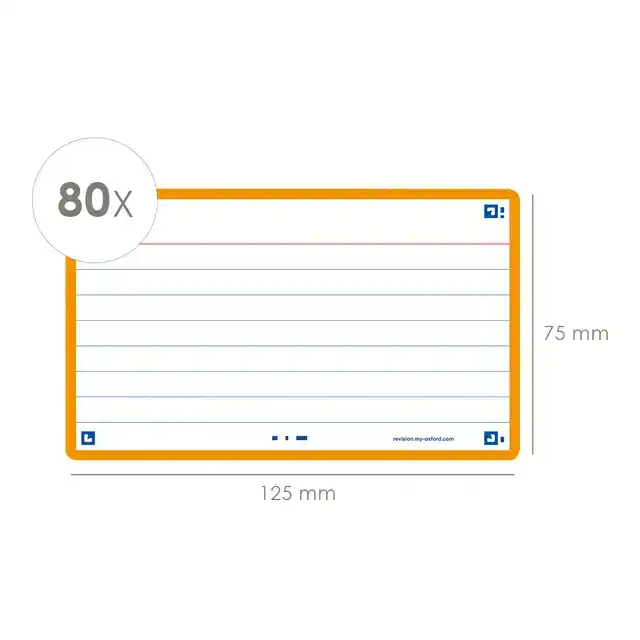 FLASHCARD OXF 2.0 75X125MM 80VEL 250GR