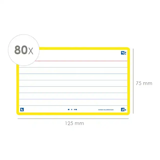 FLASHCARD OXF 2.0 75X125MM 80VEL 250GR