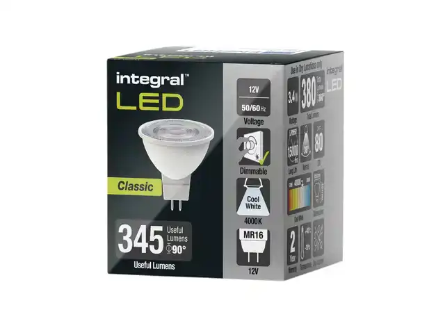 LEDLAMP INTEGRAL MR16 4000K KOEL WIT