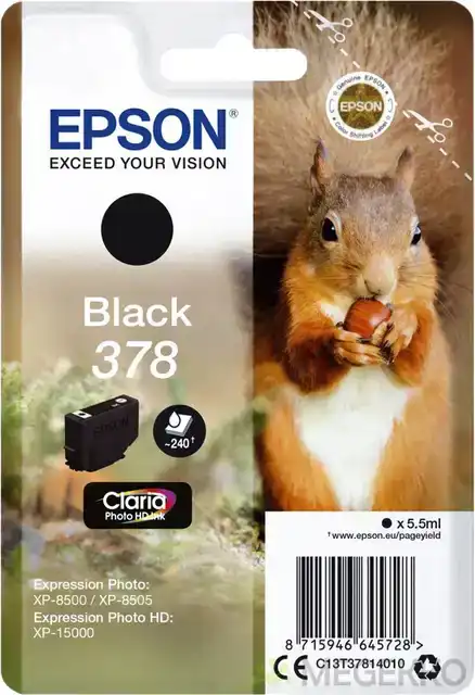 INKTCARTRIDGE EPSON 378 T3781 ZWART