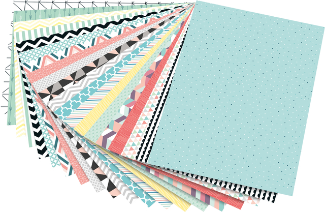 PAPIERBLOK FOLIA GEOMETRIE 24X34CM