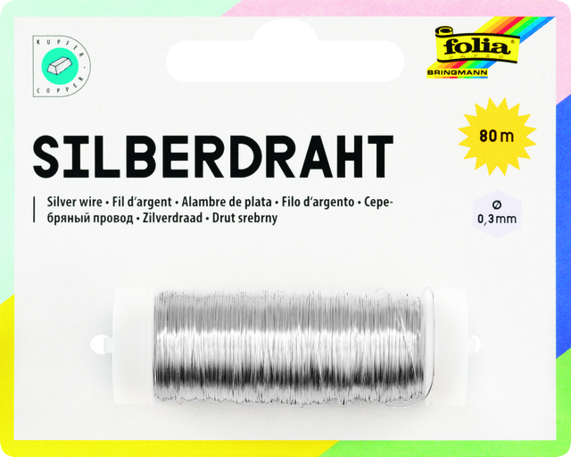 ZILVERDRAAD FOLIA 0.3MMX80M
