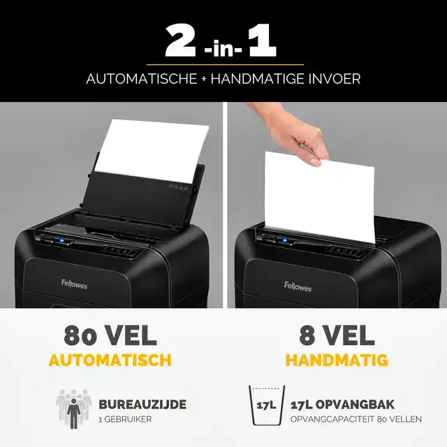 PAPIERVERNIETIGER FELLOWES AUTOMAX 80M