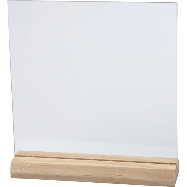 GLASPLAAT CREA COM 15.5CMX15.5CM HOUTEN