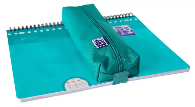 PENNENETUI OXFORD RECHTHOEK TURQUOISE