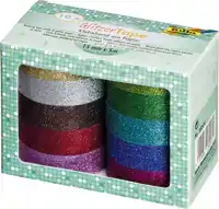 PLAKBAND FOLIA GLITTER 5MX15MM 10 STUKS