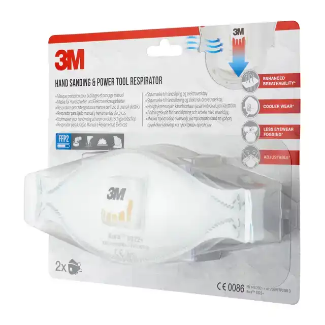 STOFMASKER 3M AURA 9322 FFP2 VENTIEL