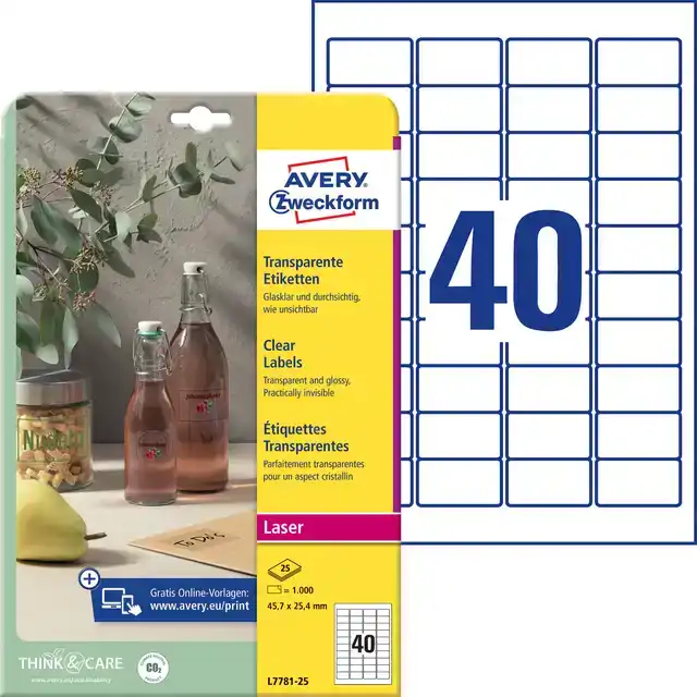 ETIKET AVERY L7781-25 45.7X25.4