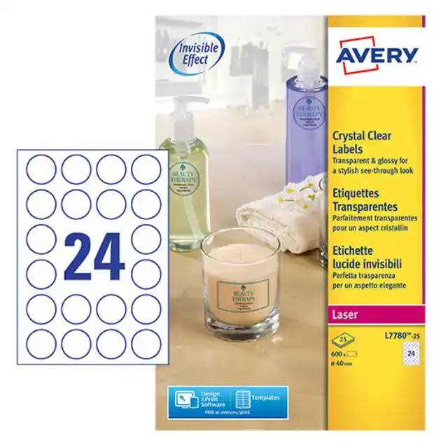 ETIKET AVERY L7780-25 ROND 40MM