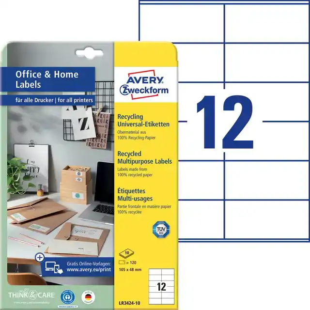 ETIKET AVERY LR3424-10 105X48MM