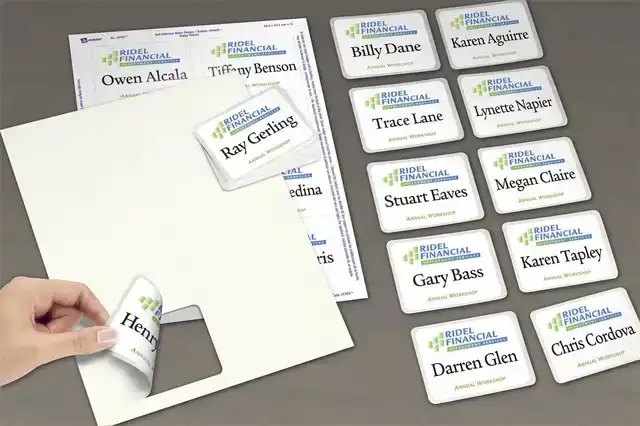 BADGE AVERY J4785-20 80X50MM WIT