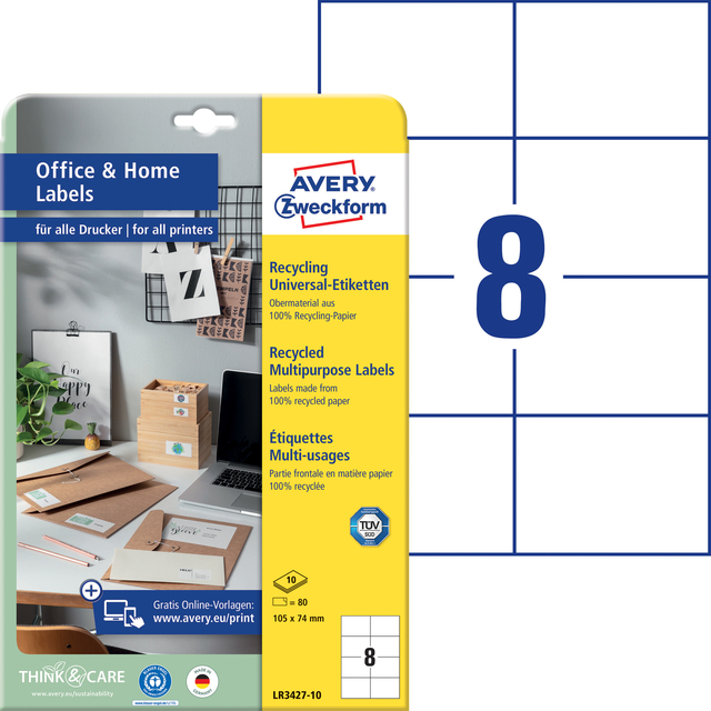 ETIKET AVERY LR3427-10 105X74 MM