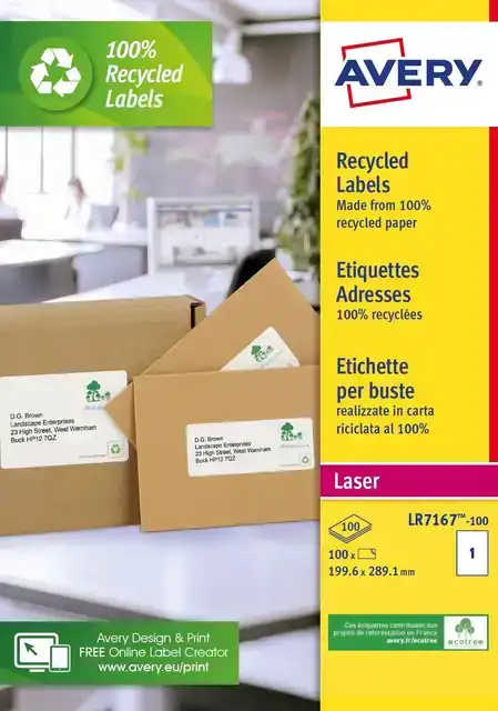 ETIKET AVERY LR7167 199.6X289.1