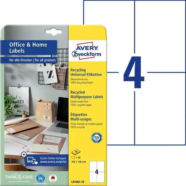 ETIKET AVERY LR3483-10 105X148MM