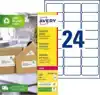 ETIKET AVERY LR7159 33.9X63.5 RECYCLED
