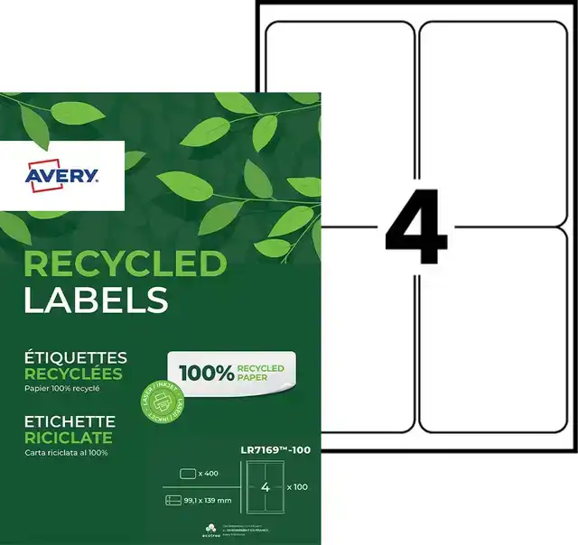 ETIKET AVERY LR7169-100 99.1X139