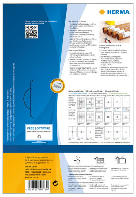 ETIKET HERMA 10773 105X148MM