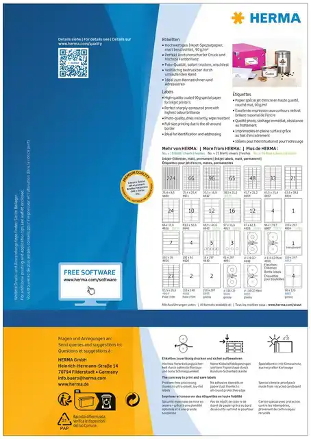ETIKET HERMA 10781 97X42.3MM WIT