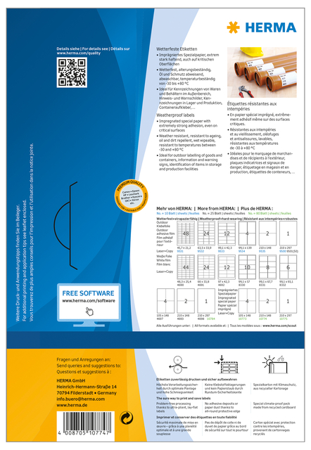 ETIKET HERMA 10774 210X148MM