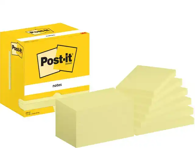 MEMOBLOK POST-IT 655 76X127MM GEEL
