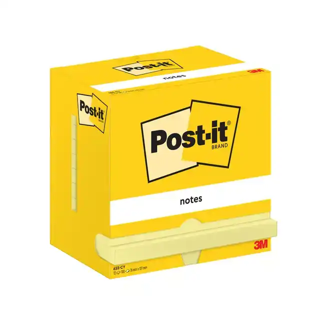 MEMOBLOK POST-IT 655 76X127MM GEEL