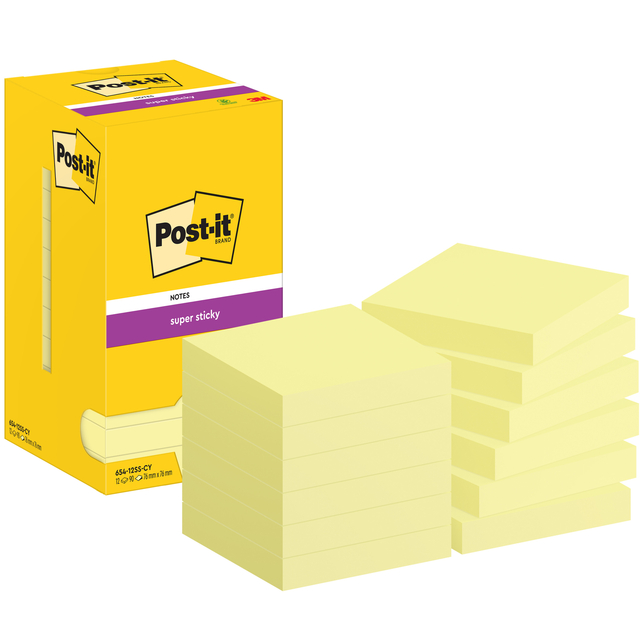 MEMOBLOK POST-IT 654 SUPER STICKY
