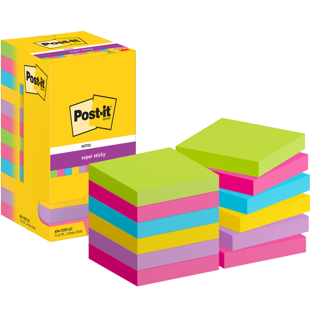 MEMOBLOK POST-IT 654 SUPER STICKY