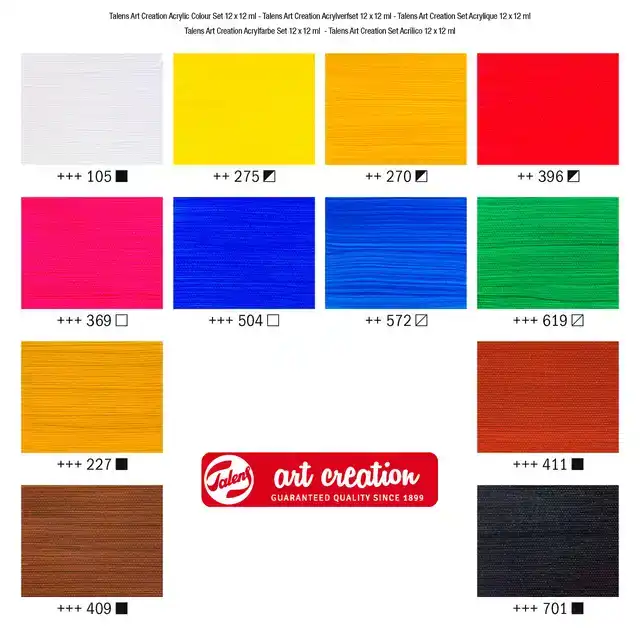 ACRYLVERF TAC 12ML SET 12 KLEUREN