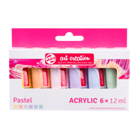 ACRYLVERF TAC PASTEL 12ML SET 6 KLEUREN