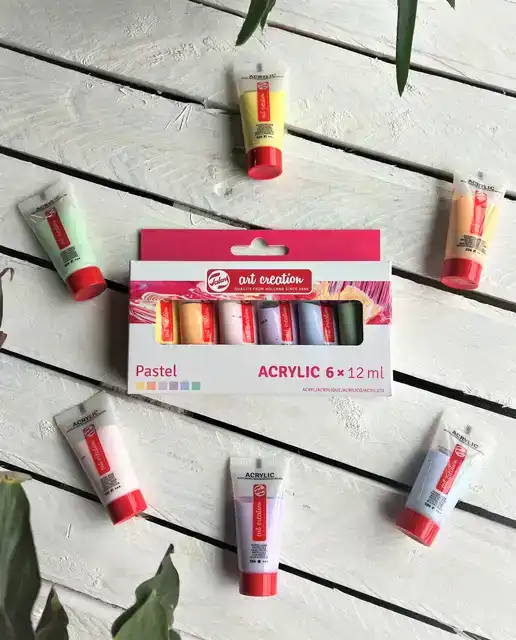 ACRYLVERF TAC PASTEL 12ML SET 6 KLEUREN