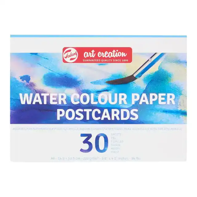 AQUARELVERFPAPIER TAC 200GR A6 BLAUW