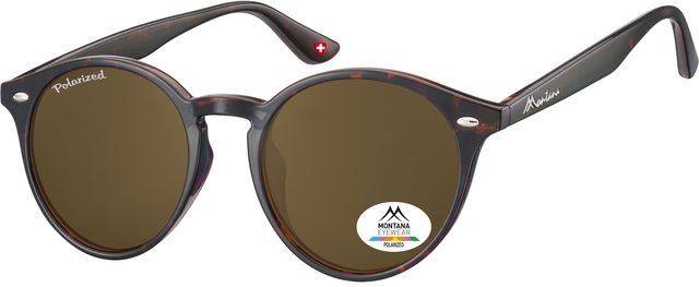 ZONNEBRIL MONTANA MET BRUIN POLAR ROND