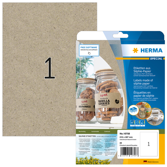 ETIKET HERMA 10758 210X297MM SILPHIE BR