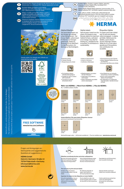 ETIKET HERMA 10758 210X297MM SILPHIE BR