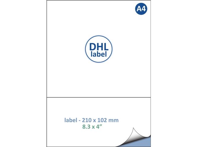 LABEL DHL IEZZY A4 1.000 210X102MM