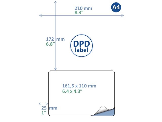LABEL DPD IEZZY A4 1.000 161.5X100MM