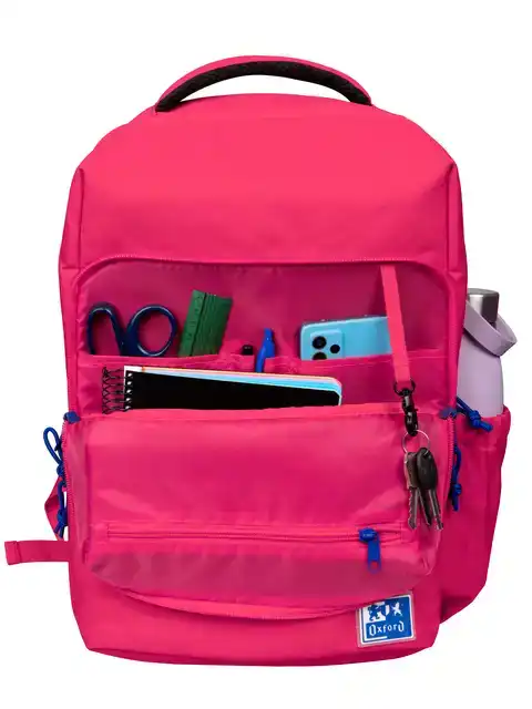 RUGZAK OXFORD 12 VAKKEN ROZE