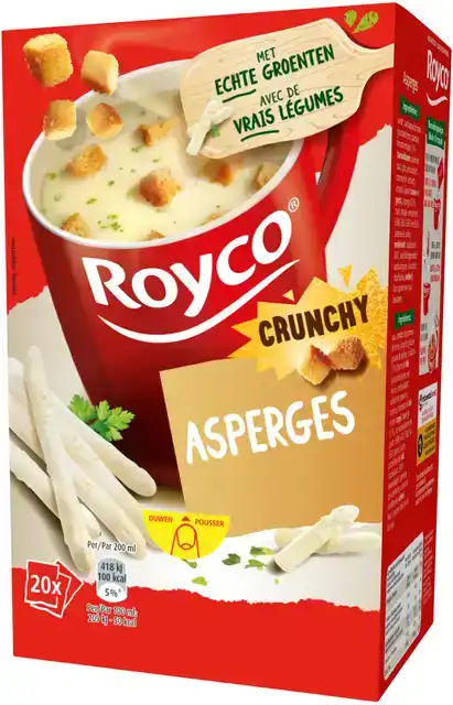 SOEP ROYCO CRUNCHY ASPERGES 20 ZAKJES