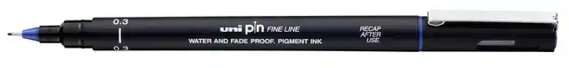 FINELINER UNI-BALL PIN 0.3MM BLAUW