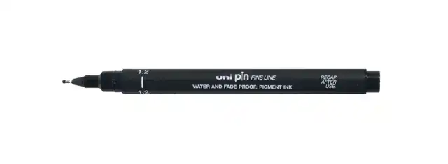 FINELINER UNI-BALL PIN 1.2MM ZWART