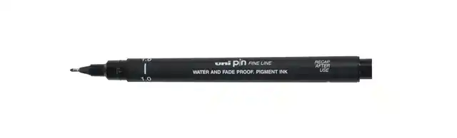 FINELINER UNI-BALL PIN 1MM ZWART