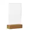 KAARTHOUDER EUROPEL ACRYL MET HOUTEN