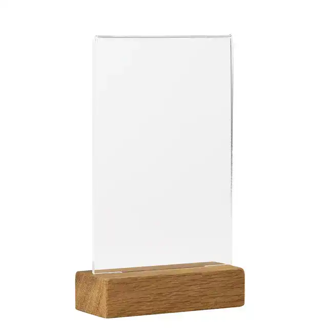 KAARTHOUDER EUROPEL ACRYL MET HOUTEN