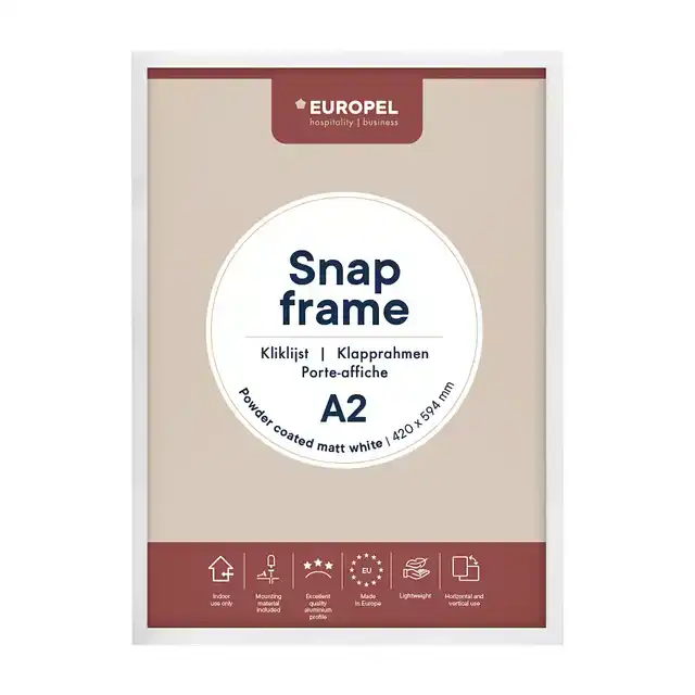 KLIKLIJST EUROPEL A2 25MM MAT WIT