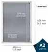 KLIKLIJST EUROPEL A2 25MM MAT WIT
