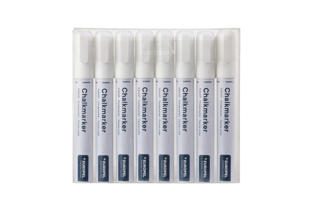 KRIJTSTIFT EUROPEL 6MM WIT ETUI 8 STUKS